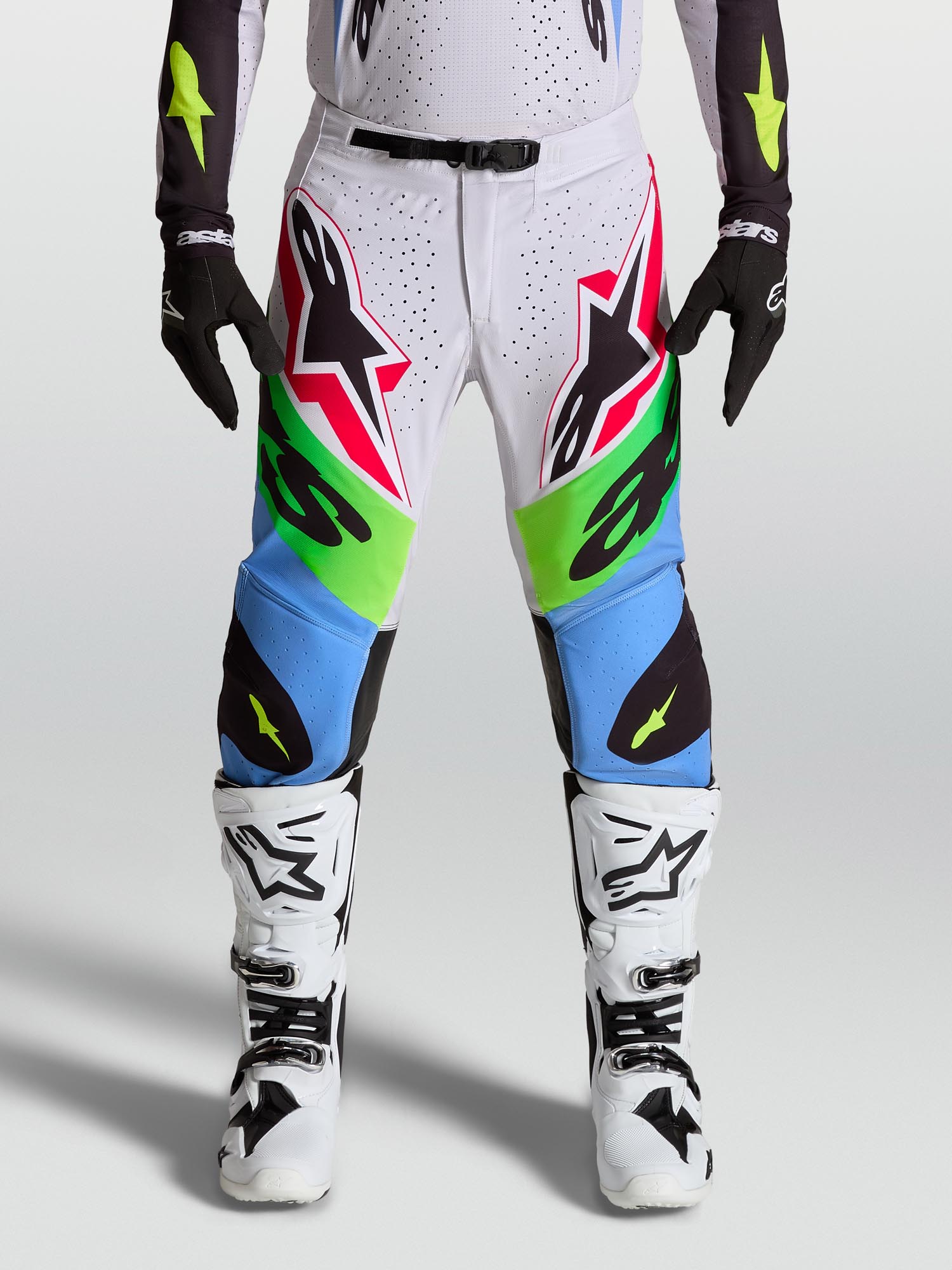 Alpinestars Supertech Dyna Motocrossbukser lilla/sort/grøn 28 Figur 7