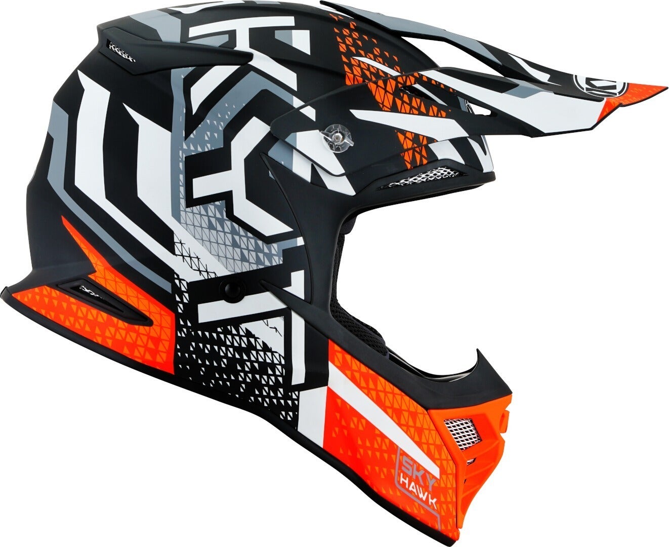 KYT Skyhawk Hyperflow Kask motocrossowy szarawy matowy/pomarańczowy L (59/60) Rysunek 8