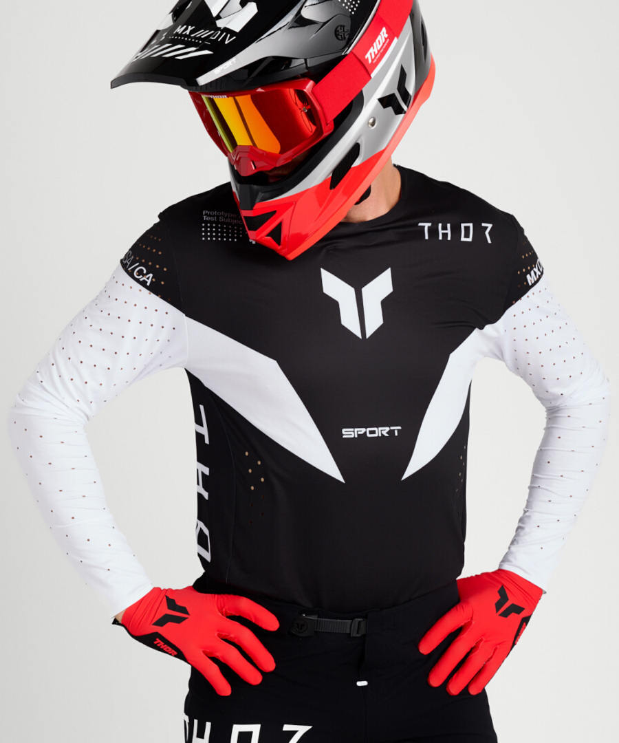 Thor Sportmode Strike Motokrosový dres černobílá M Obrázek 9