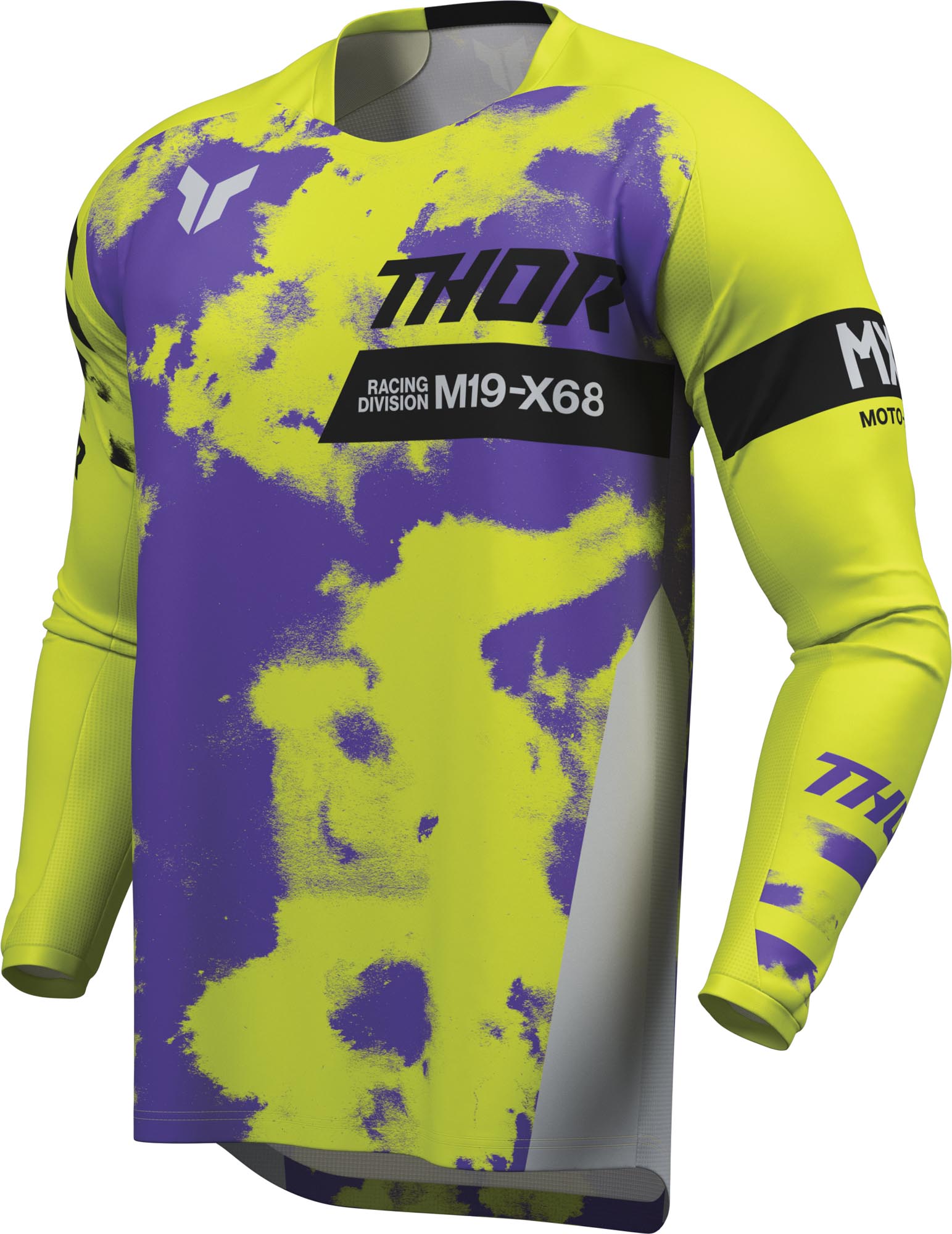 Thor Launchmode Bleach Maillot de motocross Vert/Violet S Figure 1