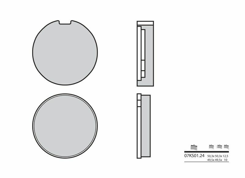 Brembo S.p.A. Vägbromsbelägg kolkeramik - 07KS0124 Figur 1