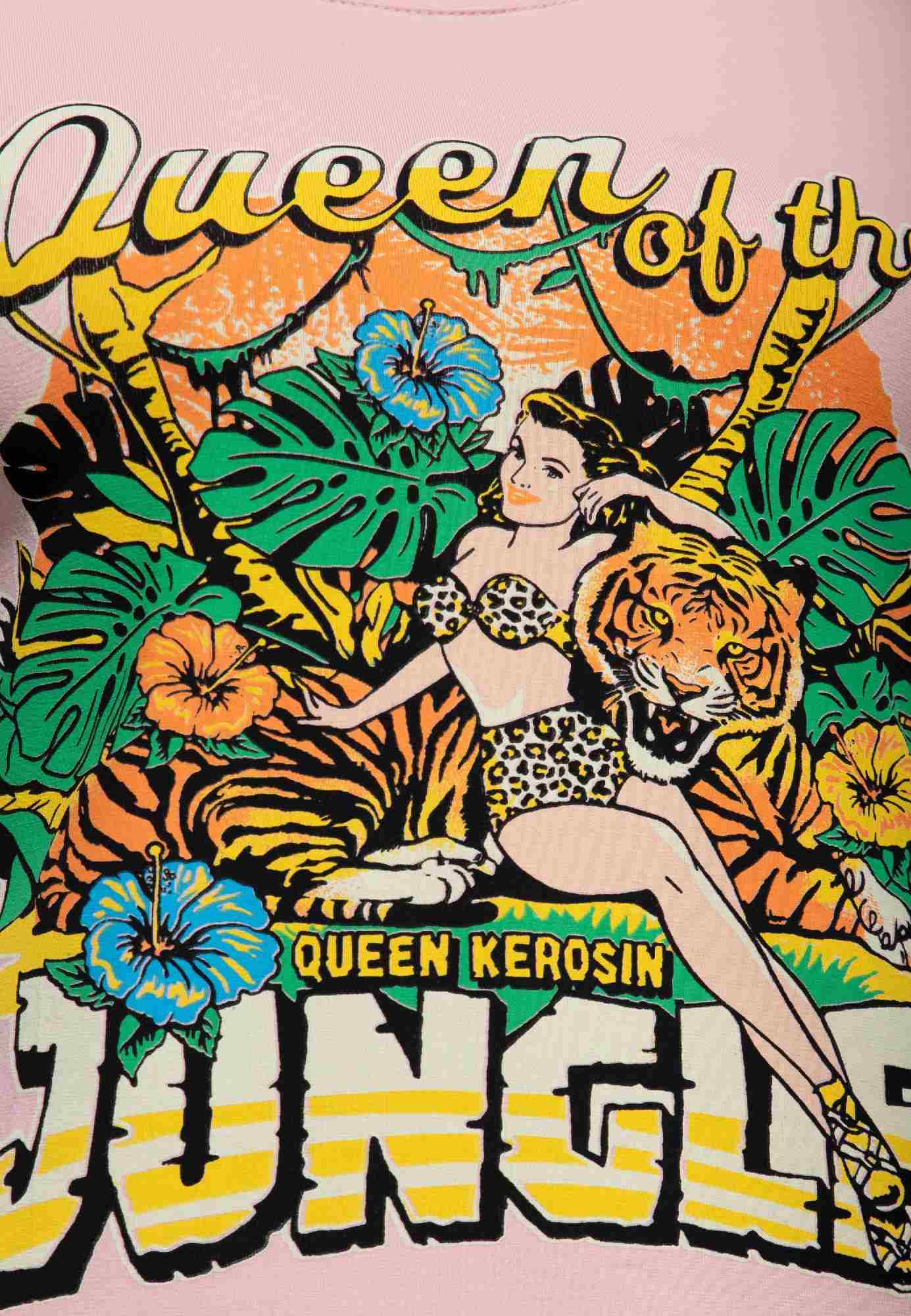 Queen Kerosin Queen Of The Jungle Dámske tričko ružová L Obrázok 4