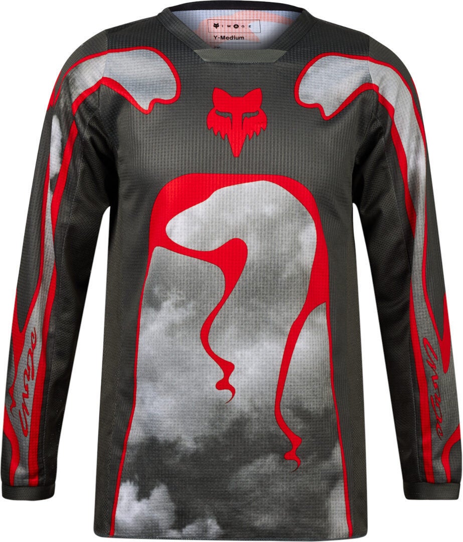 FOX 180 Atlas Jugend Motocross Jersey grau/rot YL Abbildung 1