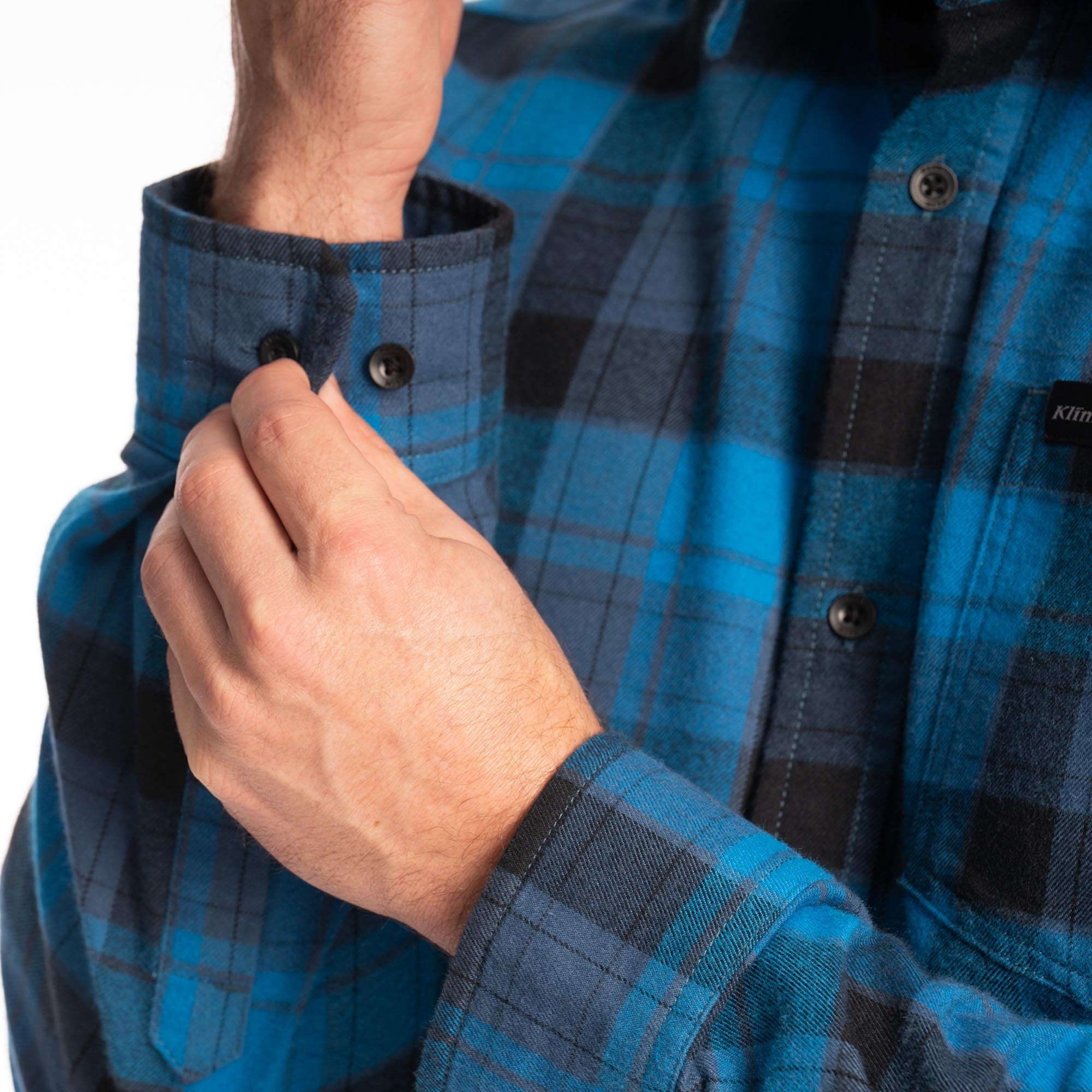 Side view of Klim Cottonwood Flannel Shirt