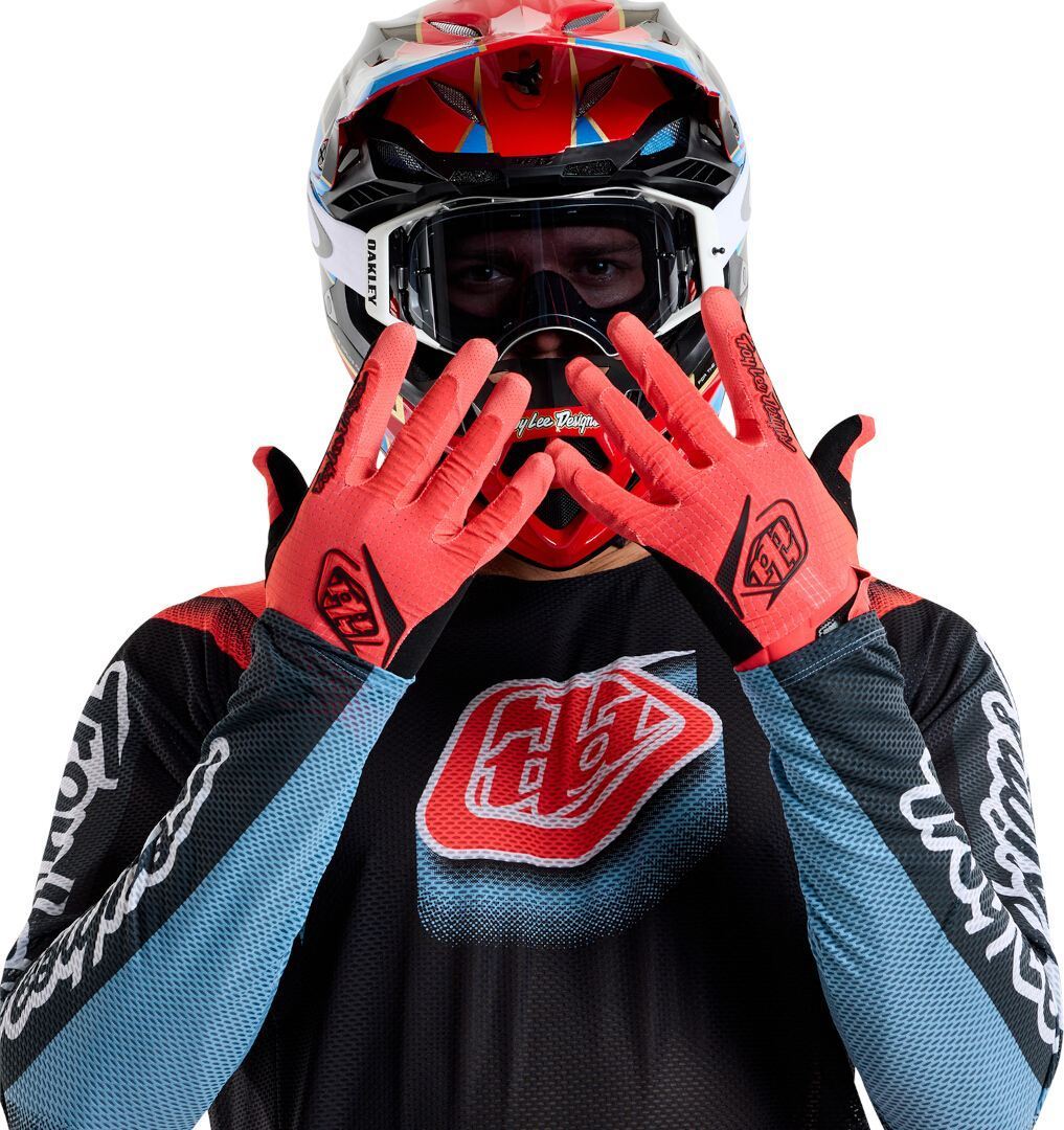 Troy Lee Designs Air Mono Motocross Handschuhe rot L Abbildung 3