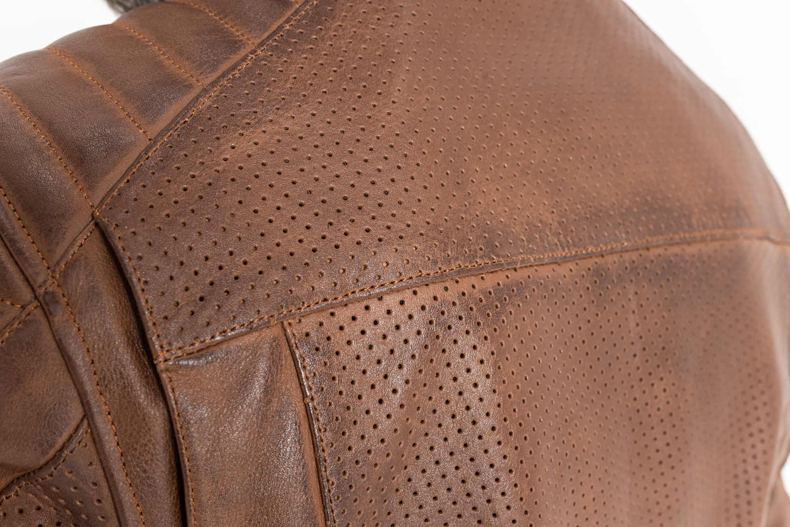 John Doe Storm Motorrad Lederjacke braun M Abbildung 6