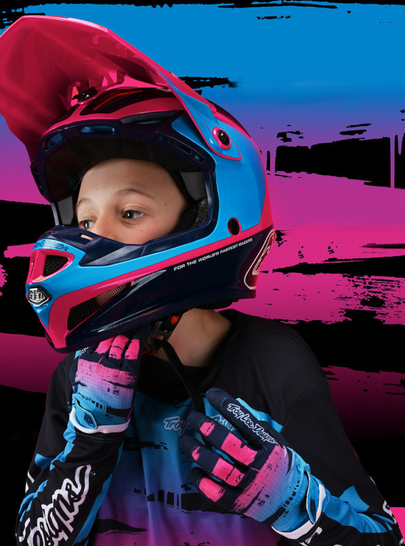 Troy Lee Designs SE4 One & Done Corsa Ungdom Motocross Hjälm Y/L (52/53) Figur 6