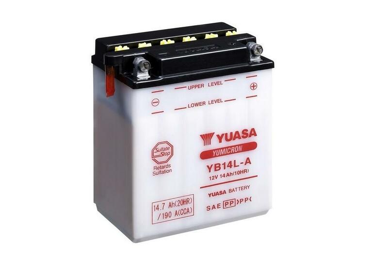 YUASA YUASA konventionellt YUASA-batteri utan syrapaket - YB14L-A Batteri utan syrapaket Figur 1