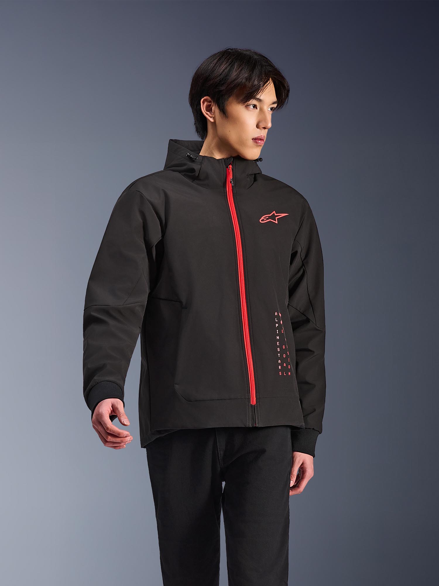 Side view of Alpinestars Radium Tech Motorcycle Zip Hoodie