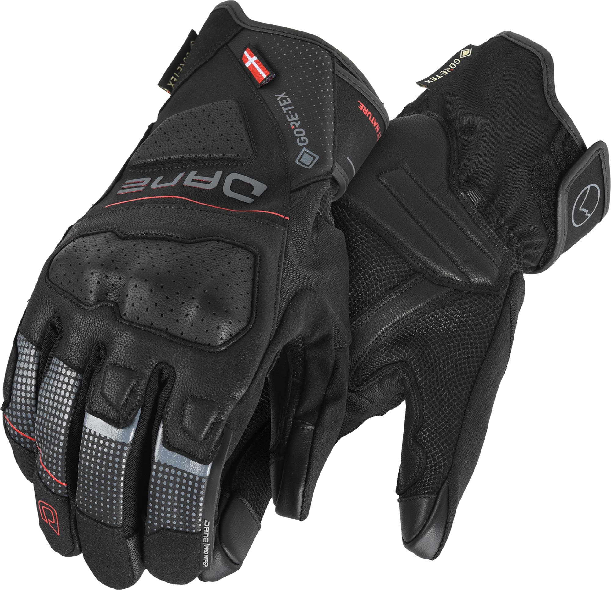 DANE Eskil Gore-Tex Motorcykelhandsker Sort L Figur 1