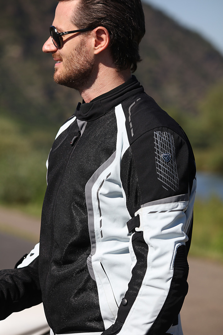 Modeka Khao Air Motorcycle Textile Jacket black/light grey L Figure 9