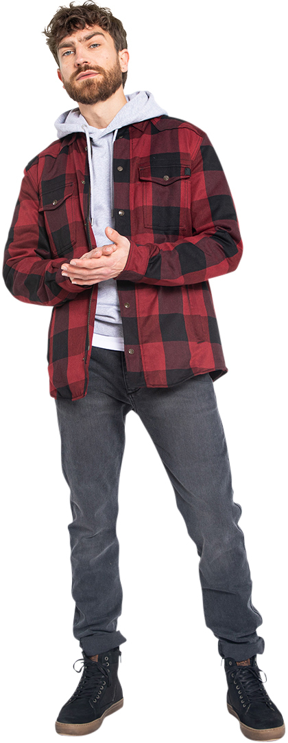John Doe Motoshirt Camicia rosso S Figura 16