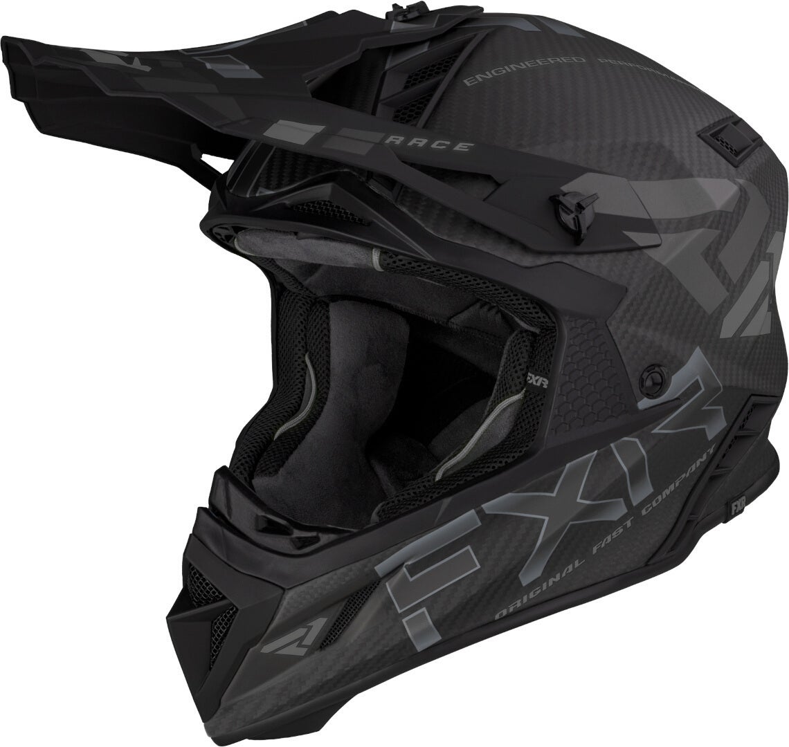 FXR Helium Carbon 2023 Motokrosová přilba Černá/šedá M (57/58) Obrázek 1