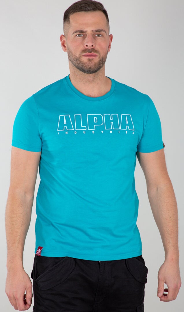 Alpha Industries Alpha Embroidery Heavy T-Shirt hellblau/weiß M Abbildung 1