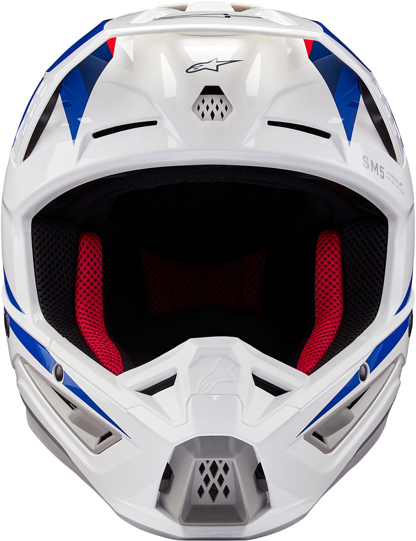 Alpinestars SM5 Honda Cască de motocross Alb/Albastru/Roșu M (57/58) Figura 3