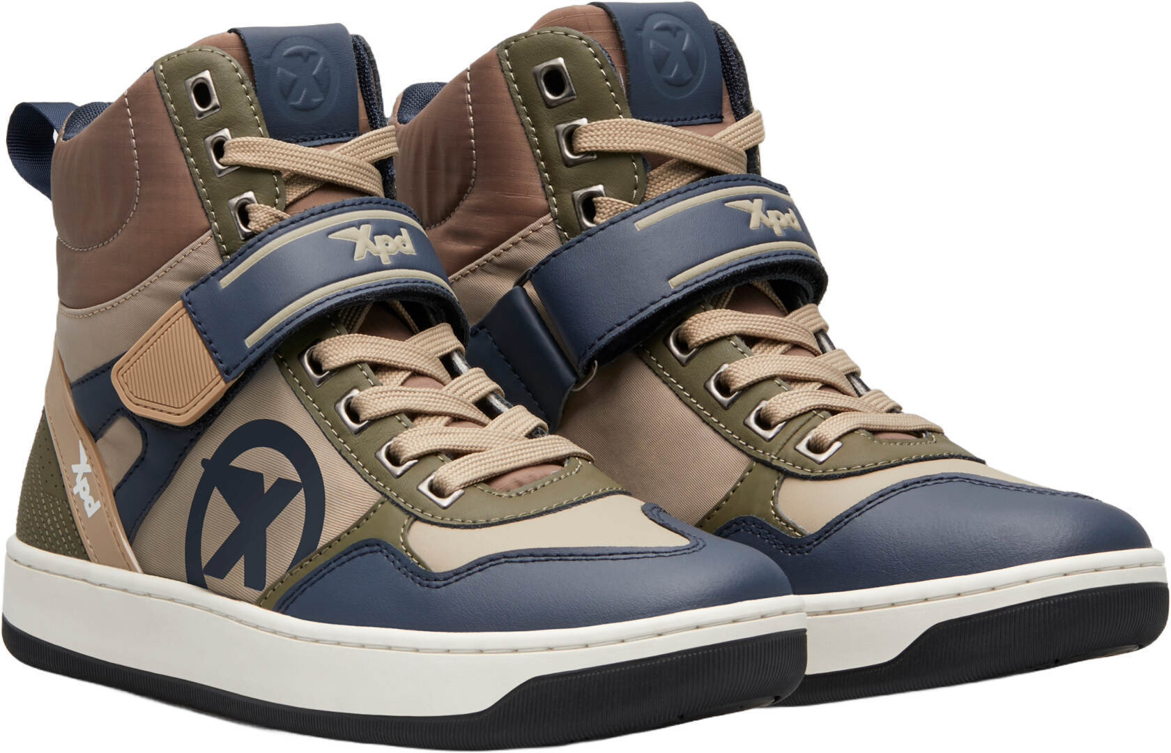 XPD Moto Pro Chaussures de moto beige/bleu/vert 43 Figure 1