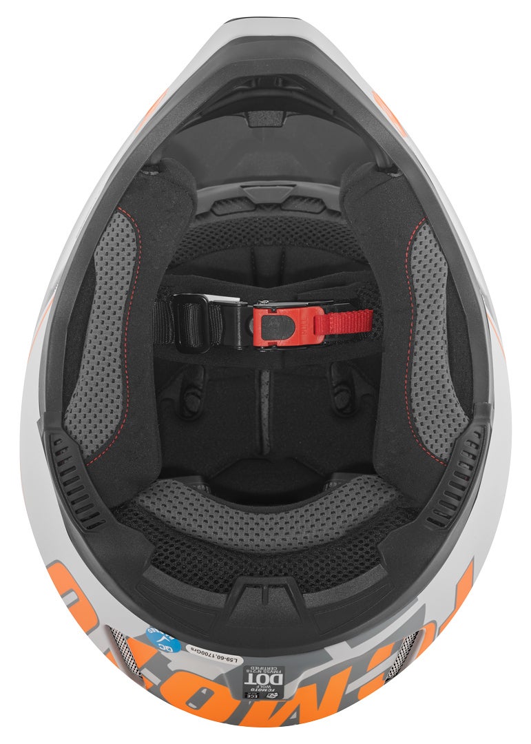 FC-Moto Merkur Straight Motocross Helm grau/orange XL Abbildung 9