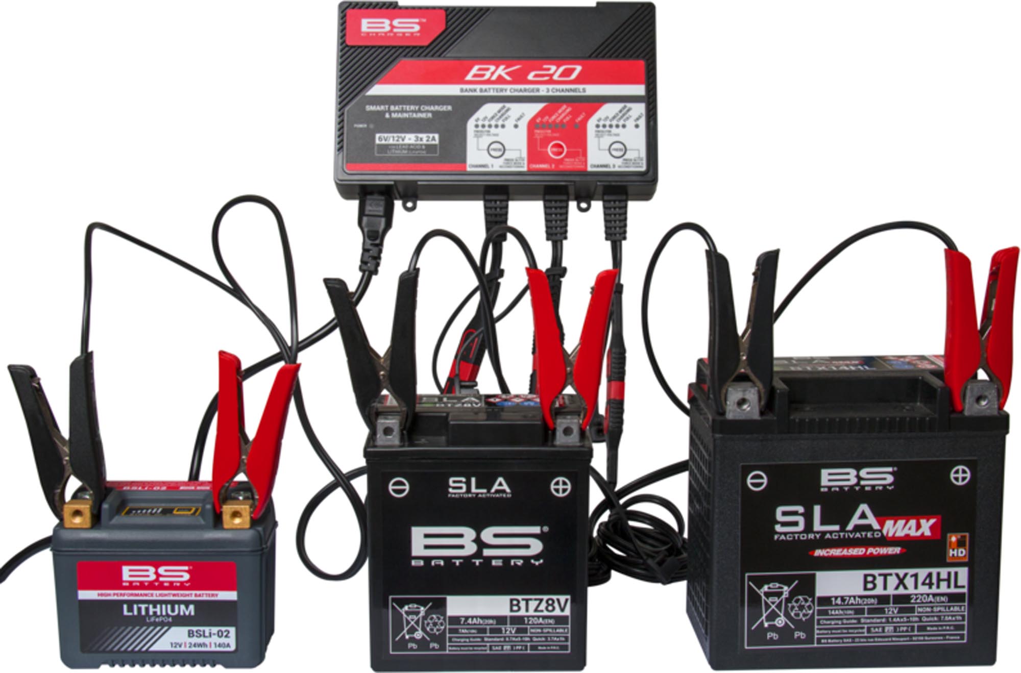 BS Battery Încărcător inteligent de baterii BK20 -6V/12V 3x2A Figura 2