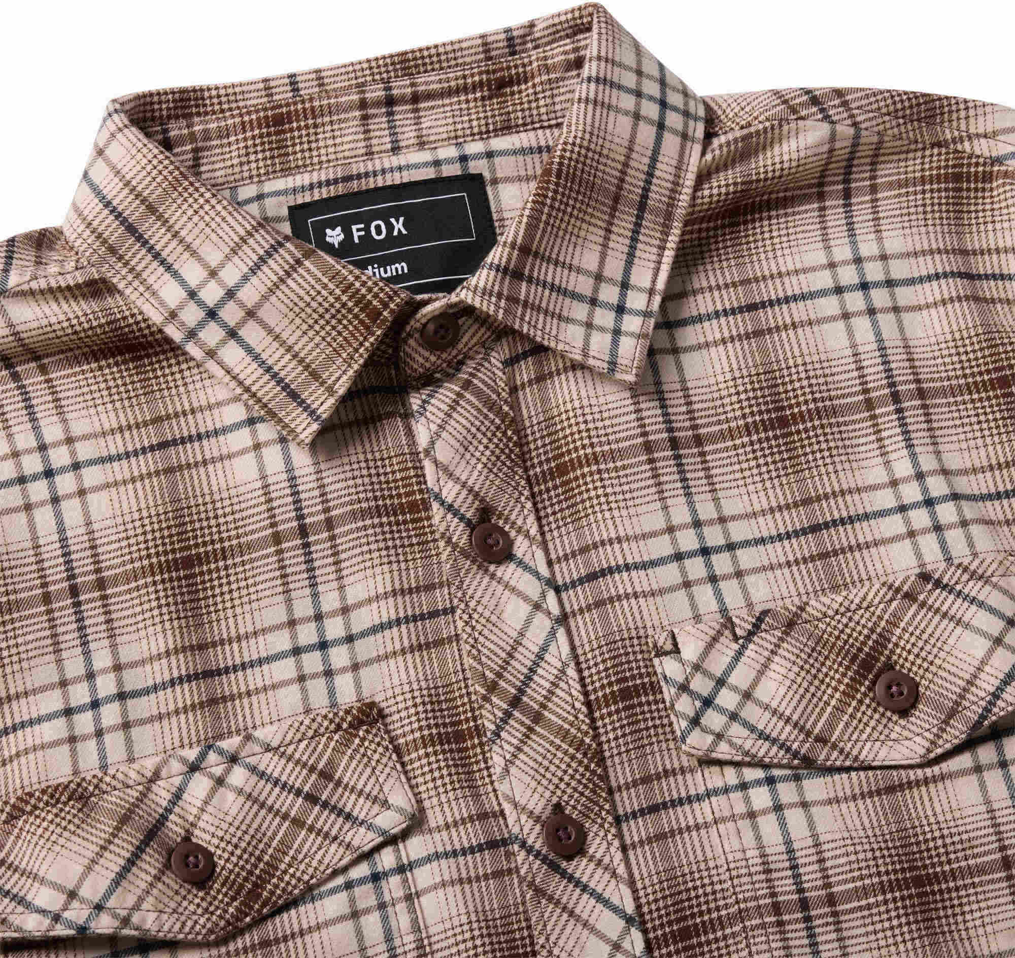 FOX Survivalist Stretch Flanell Hemd beige/braun M Abbildung 3
