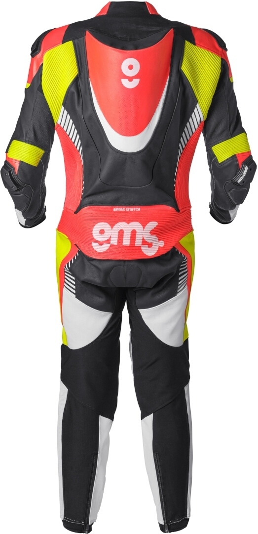 GMS GRC-1 Costum de piele de motocicletă One Piece negru/roșu/galben 56 Figura 3