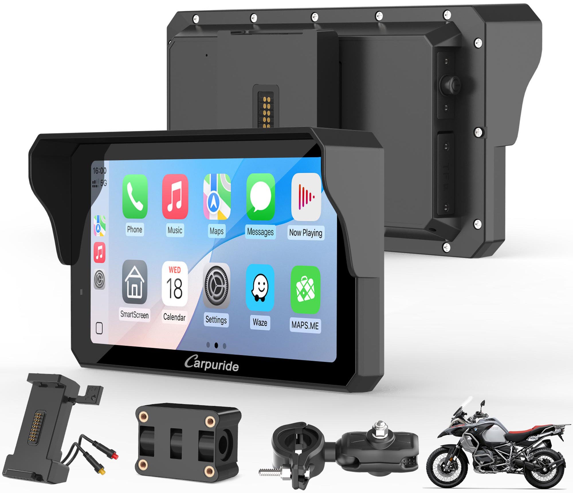 Carpuride S Pro Series 6 Universal Système multimédia pour motos Article principal Figure 1