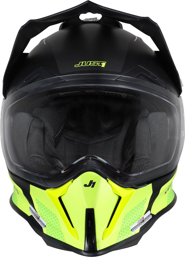 Just1 J14-F Elite Motocross Helm schwarz matt/gelb XXL (63) Abbildung 3