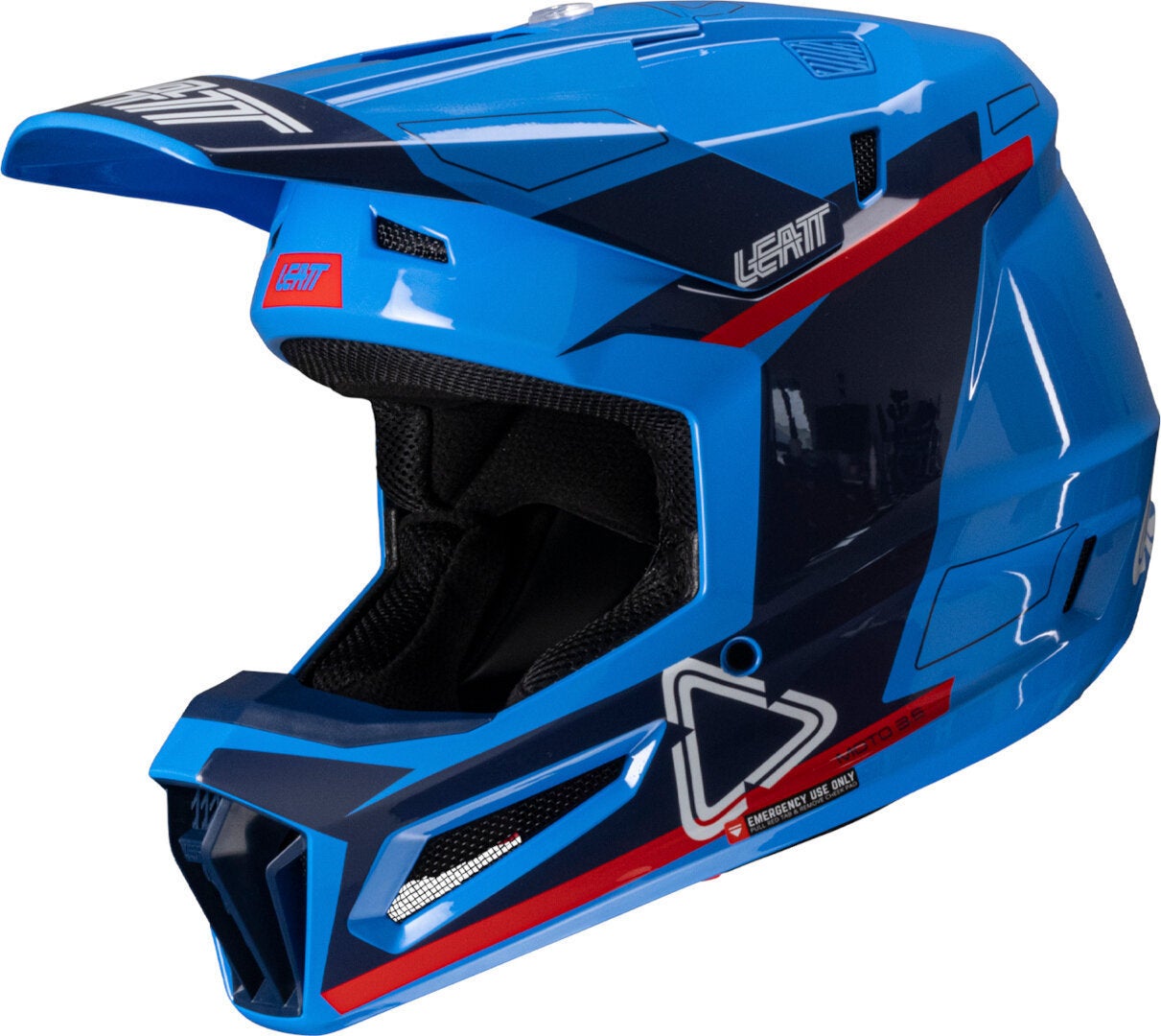 Leatt 3.5 Angled Casco da motocross con occhiali blu/rosso L (59/60) Figura 5