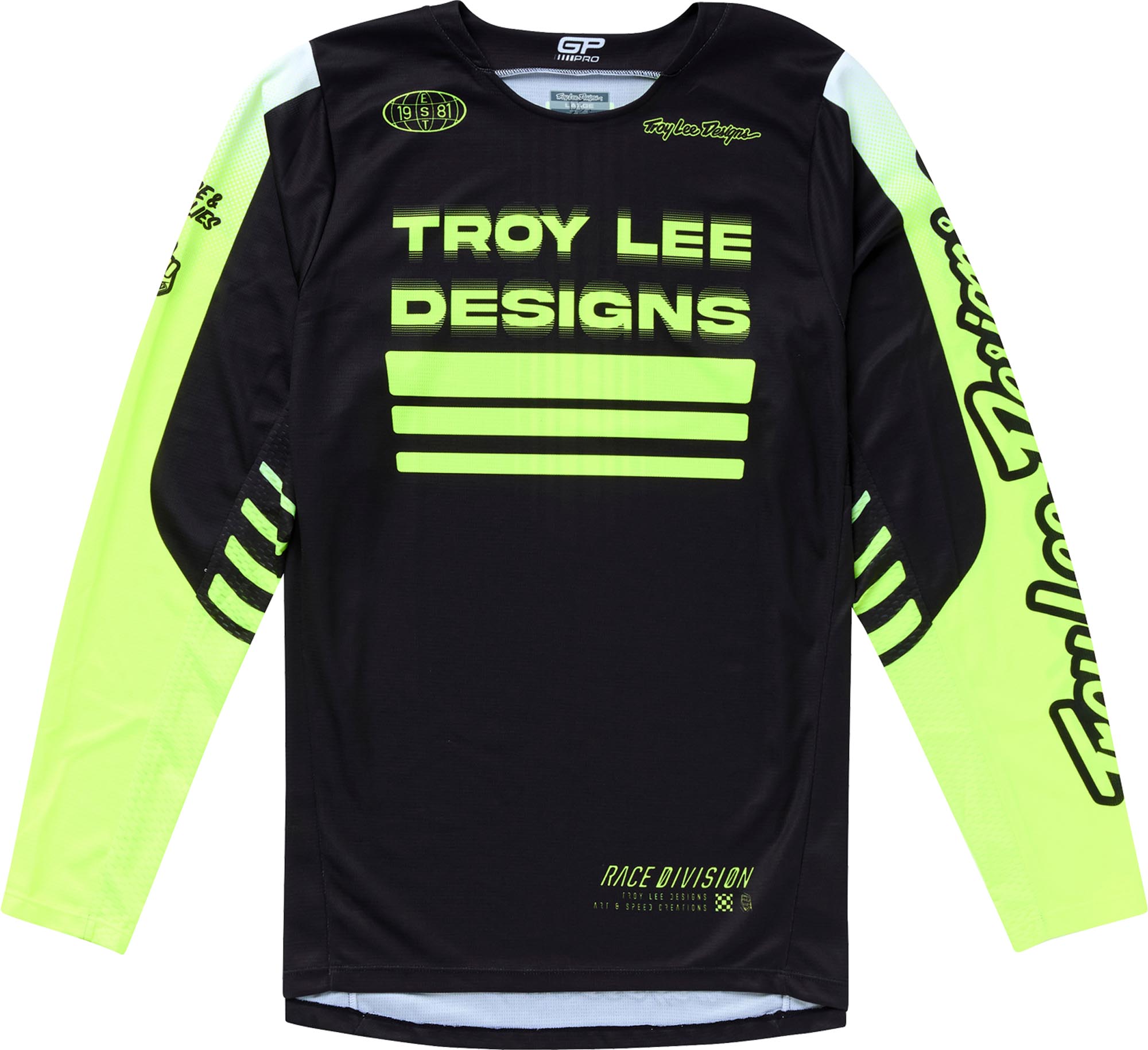 Troy Lee Designs GP Pro Segment Maglia Motocross nero/giallo 2XL Figura 1