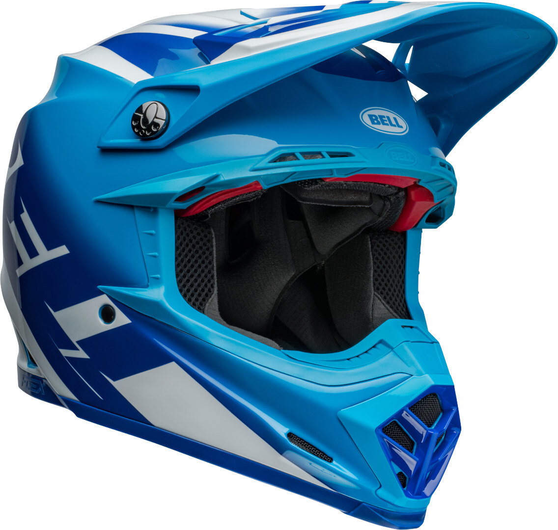 Bell Moto-9S Flex Rail Cască de motocross Albastru/Alb M (57/58) Figura 2