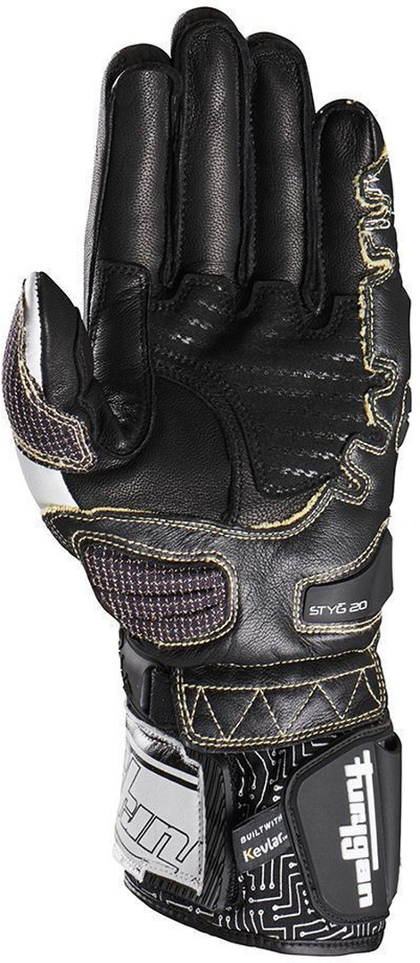Furygan Styg20 Built With Kevlar® Mănuși de motocicletă Alb/Negru 2XL Figura 2