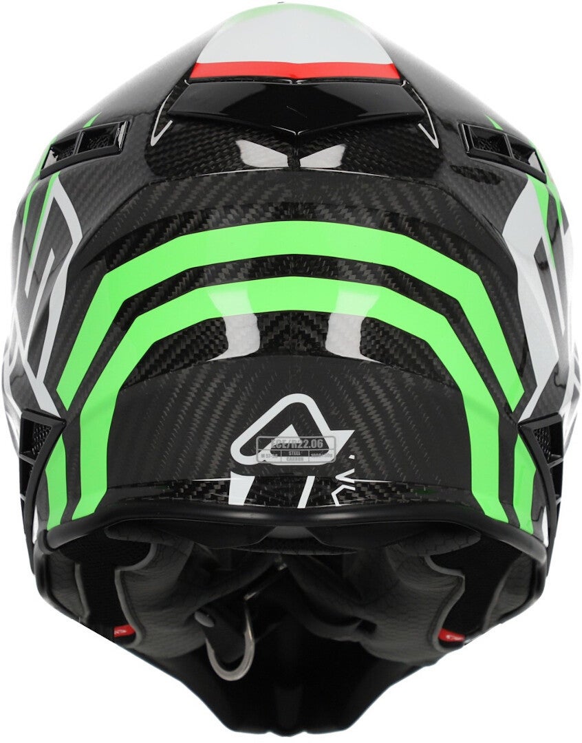 Acerbis Steel Carbon Casco da motocross nero/verde/rosso M (57/58) Figura 4