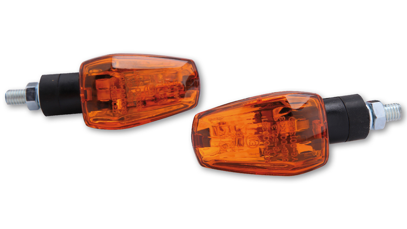 HIGHSIDER Smart IMOLA 1 Lampa Mini Indikator Kropp Svart / Lins Orange (Par), Fram & Bak Figur 2