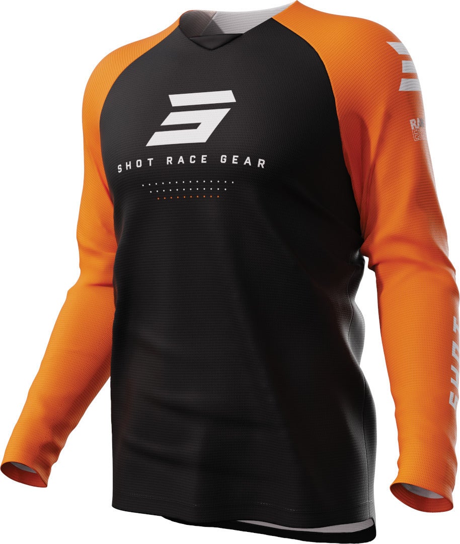 Shot Draw Escape Motocross Jersey schwarz/orange XXL Abbildung 1