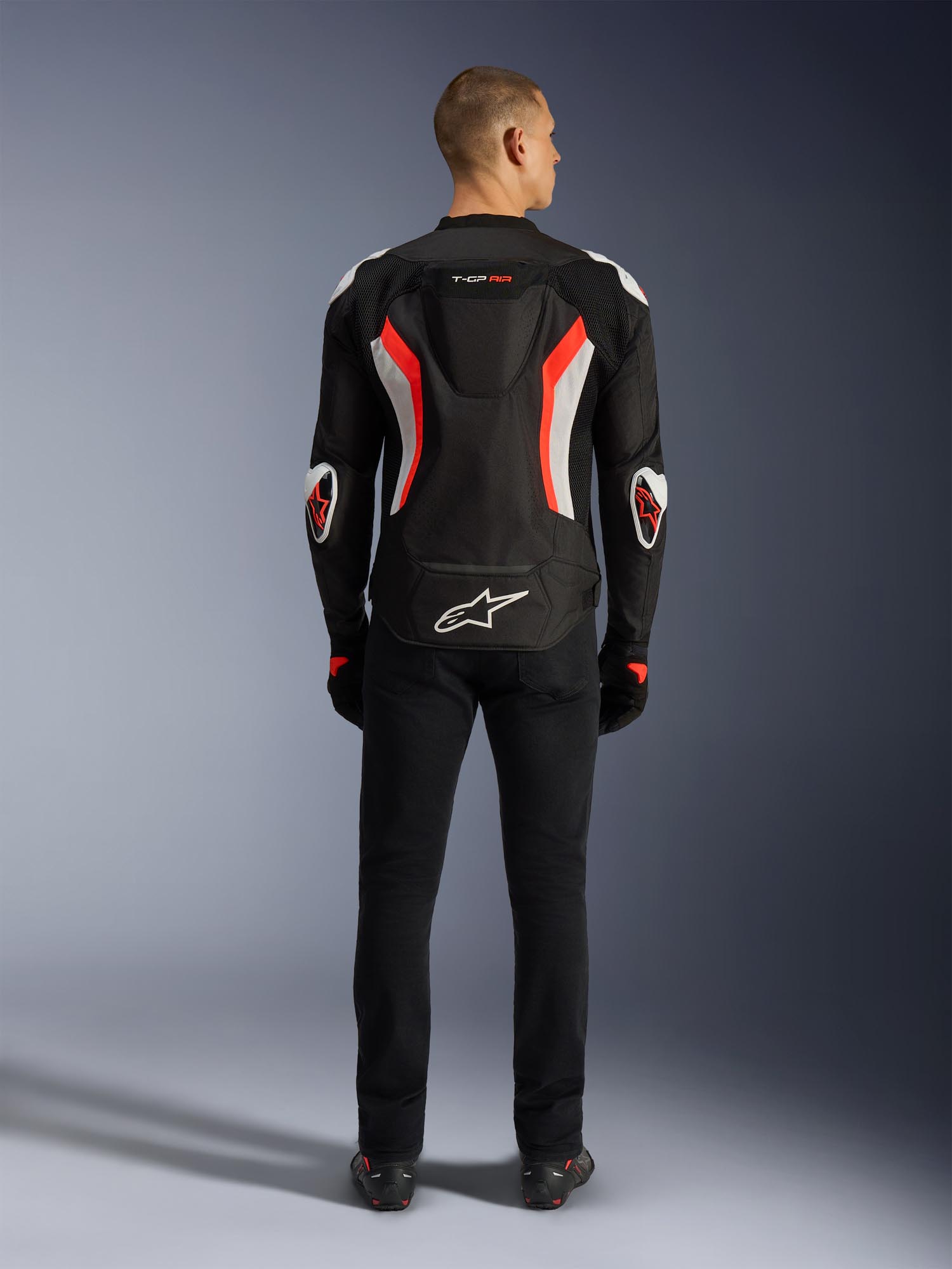 Alpinestars T-GP Air perforated Motorcycle Textile Jacket black/red/white L Figure 5