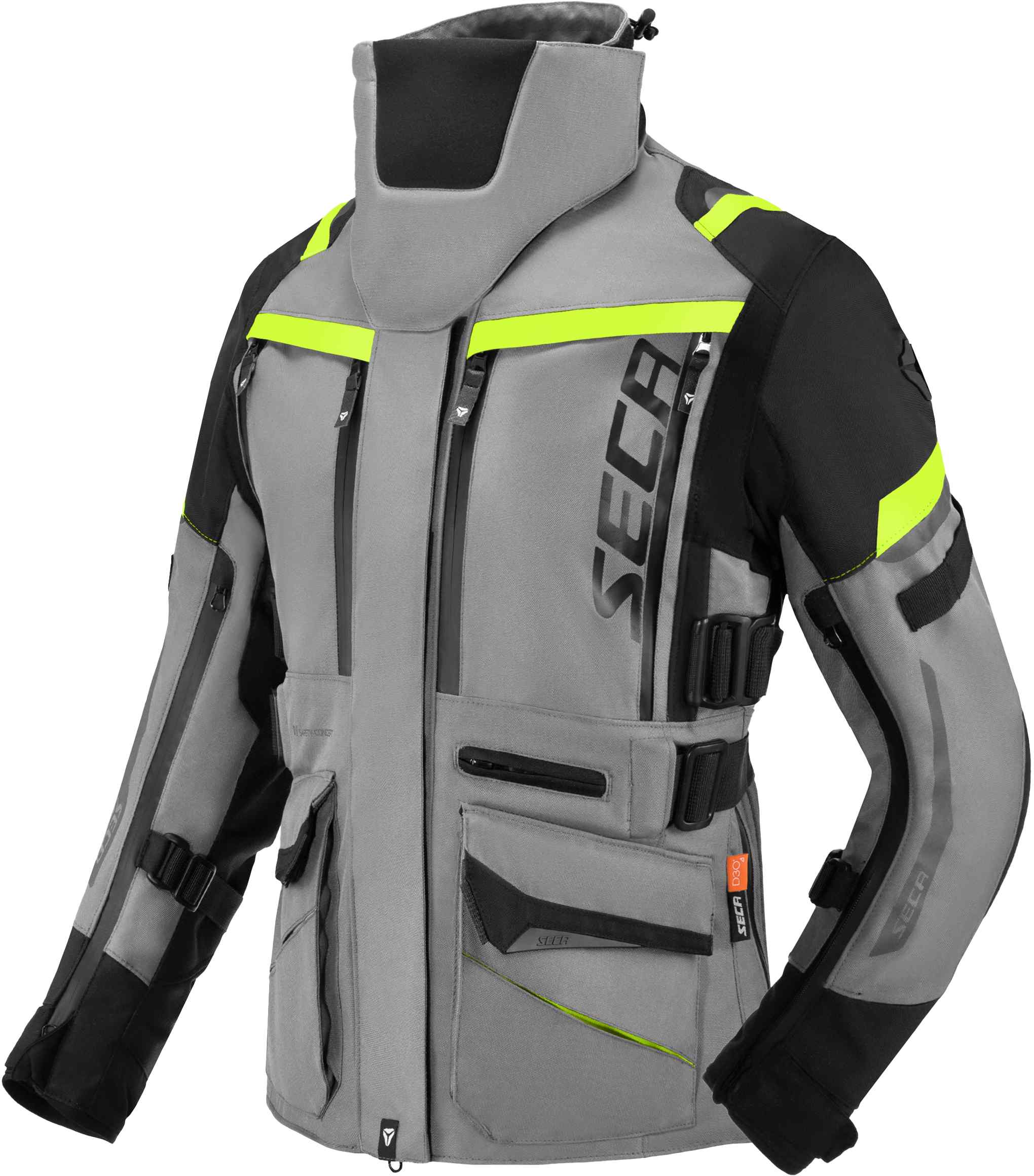 Seca Arrakis III Jachetă textilă impermeabilă pentru motociclete gri/negru/galben M Figura 2