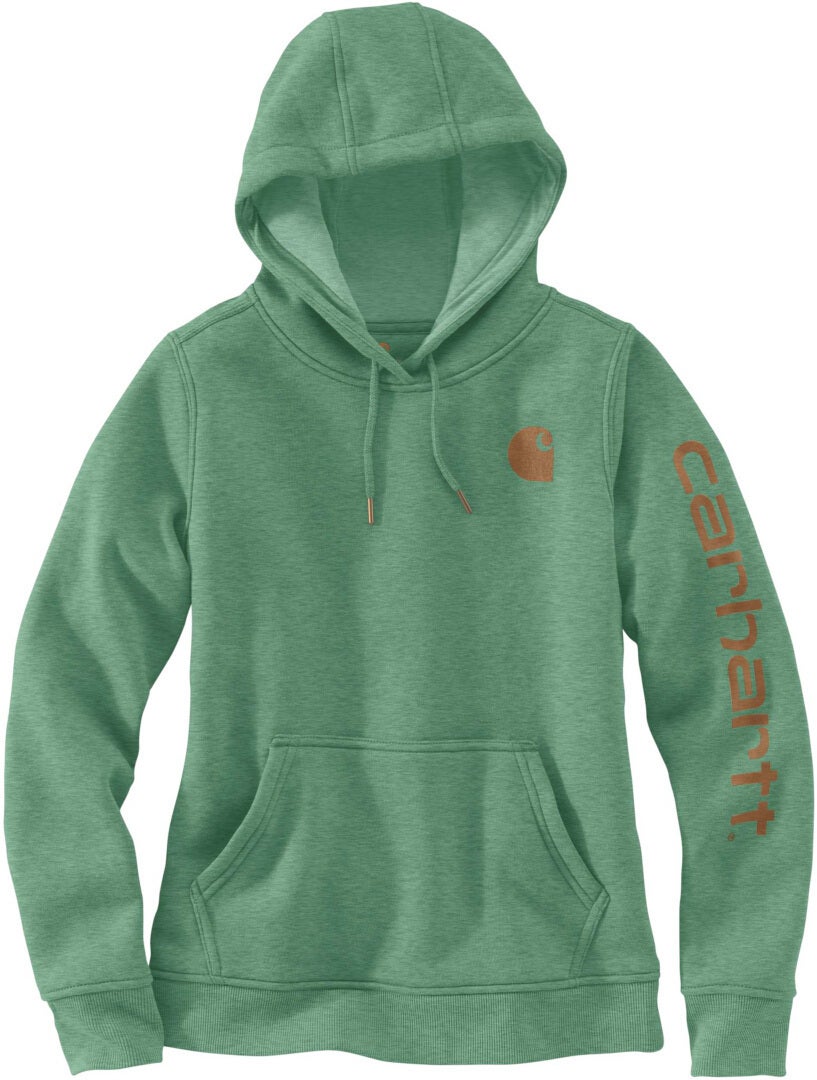 Carhartt Clarksburg Logo Sweat à capuche pour dames Vert S Figure 1