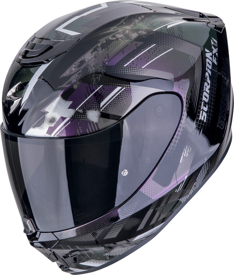 Scorpion EXO-391 Clutter Casco nero/viola/argento S (55/56) Figura 1
