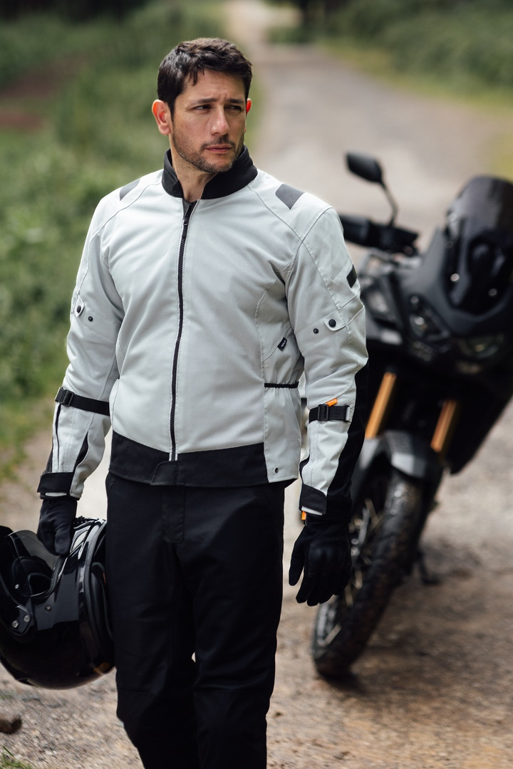 Merlin Taos Air Mesh Stretch Motorrad Textiljacke hellgrau/schwarz L Abbildung 9