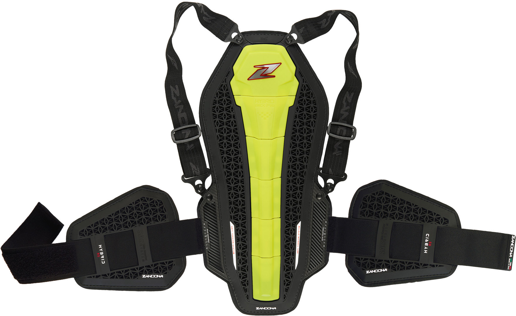 Zandona Hybrid Back Pro RS X6 Protector de spate negru/galben Figura 1