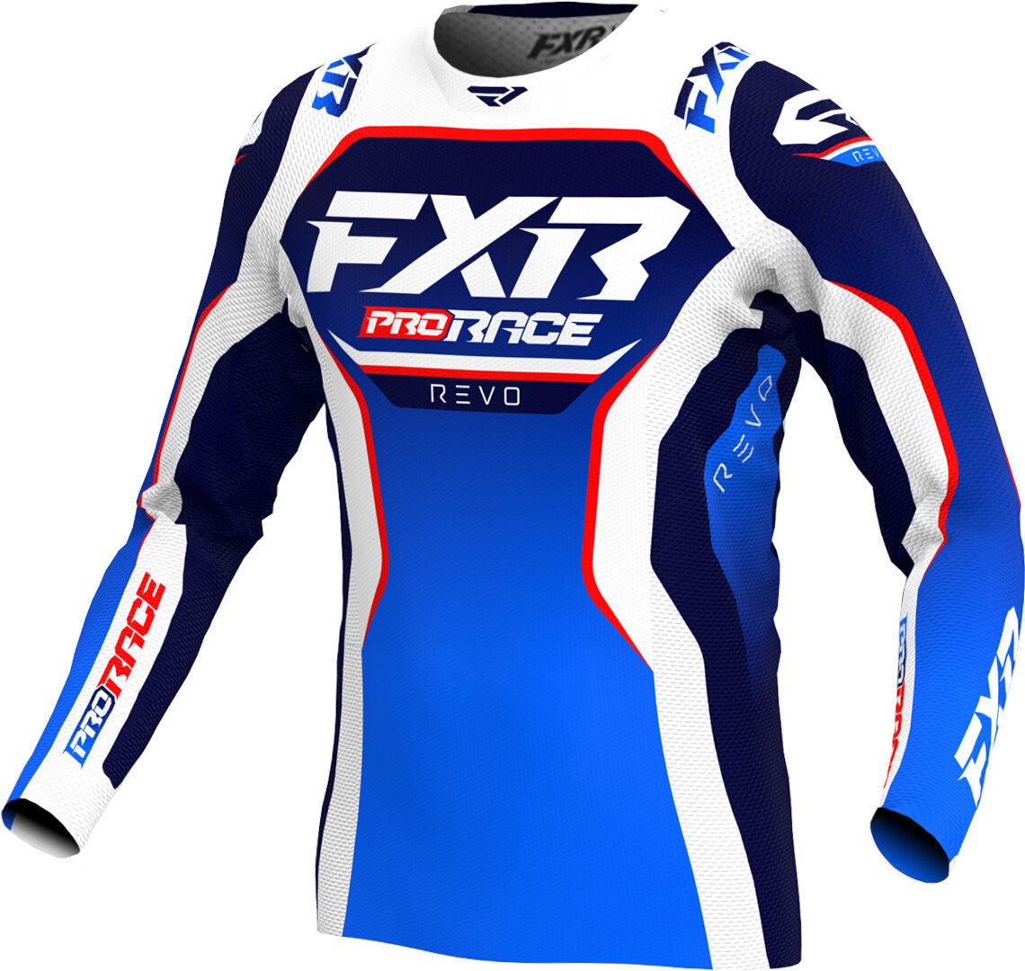 FXR Revo 2025 Motocross Jersey blue/white/red L Figure 1