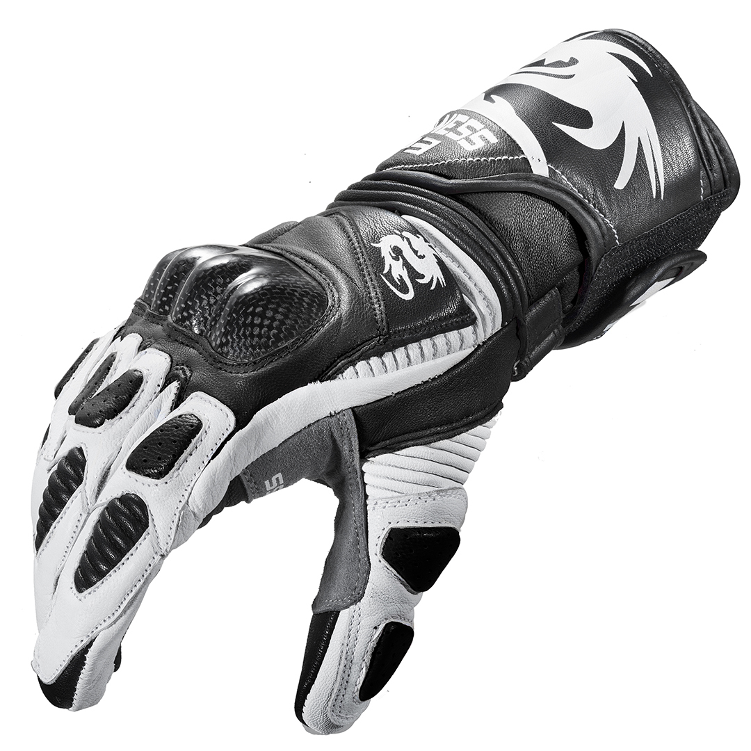 Arlen Ness Monza Mănuși de motocicletă alb/negru 2XL Figura 3