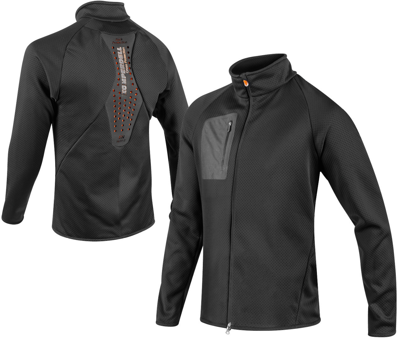 Komperdell Full Zip Sweater Protector Jacket black/orange M Figure 4