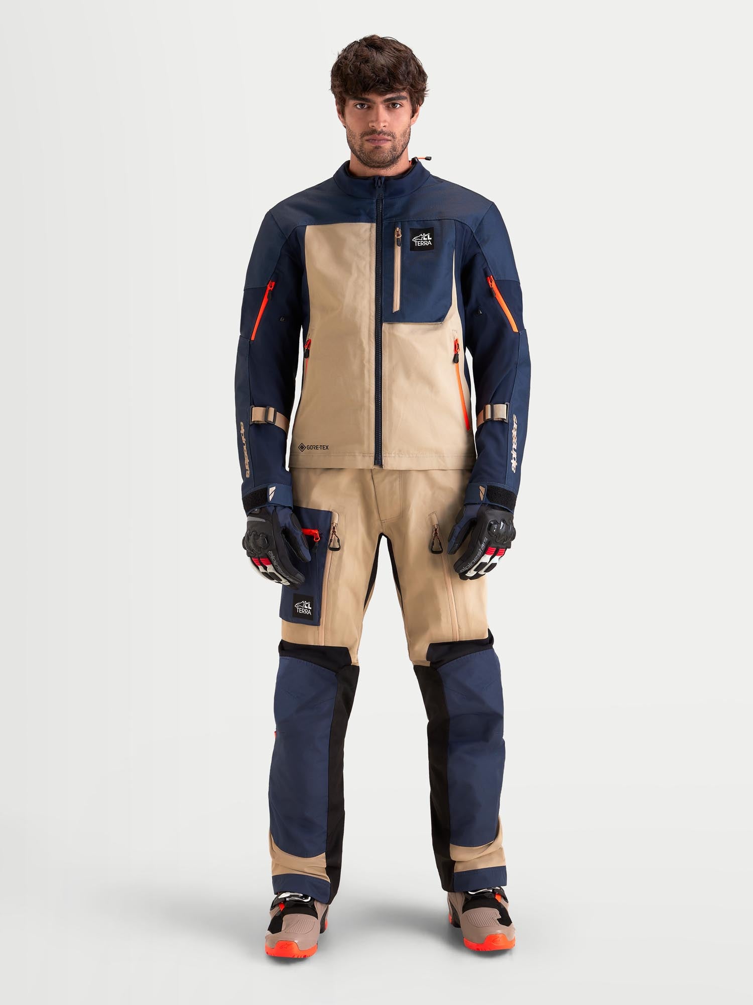 Alpinestars Arenis Gore-Tex Chaqueta Textil de Motocicleta Impermeable azul/marrón XL Figura 3