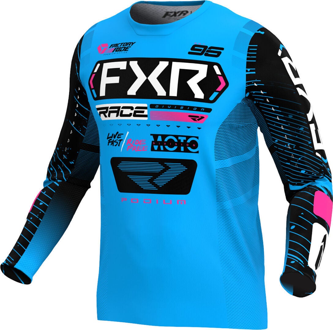 Fxr Men's Blue/Pink Podium 2025 Motocross Jersey