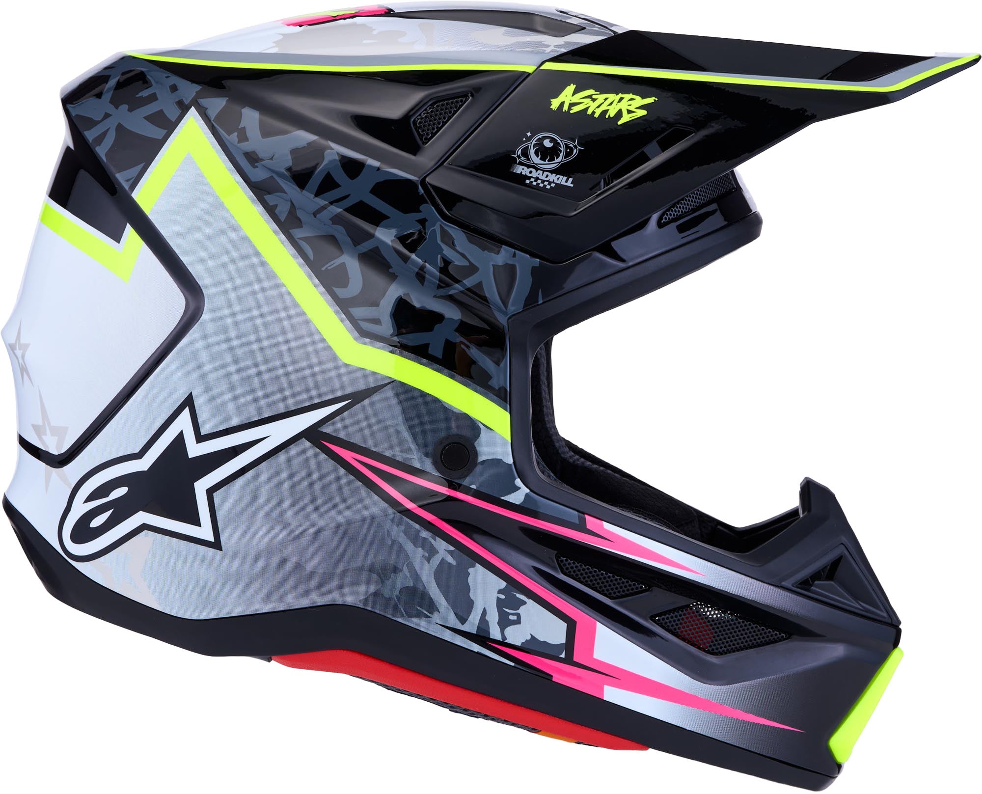Alpinestars S-M7 Blaster Motocross Helmet black/grey/yellow S (55/56) Figure 5