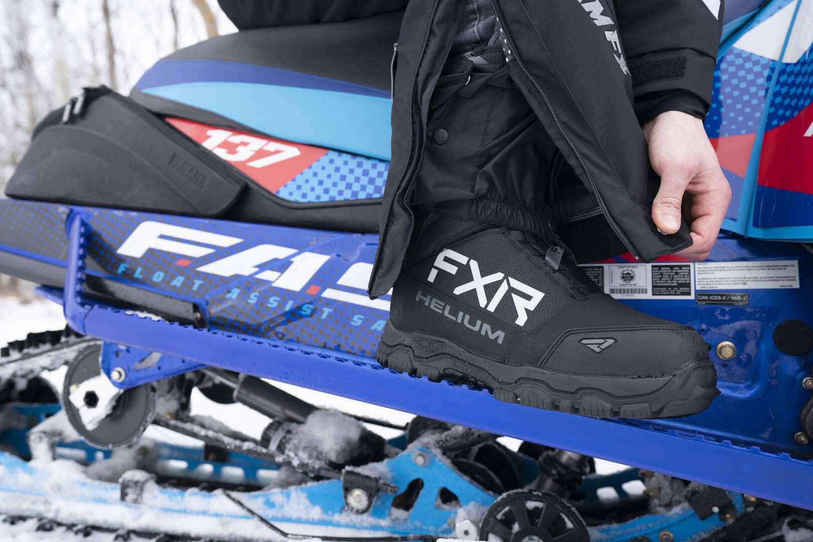 FXR Team FX 2023 Snowmobile Bib Pants black/white XL Figure 6
