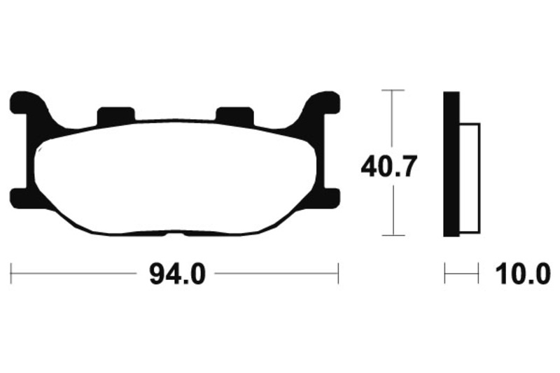 TECNIUM Maxi Scooter Sintrade Metallbromsbelägg - MSS191 Figur 3