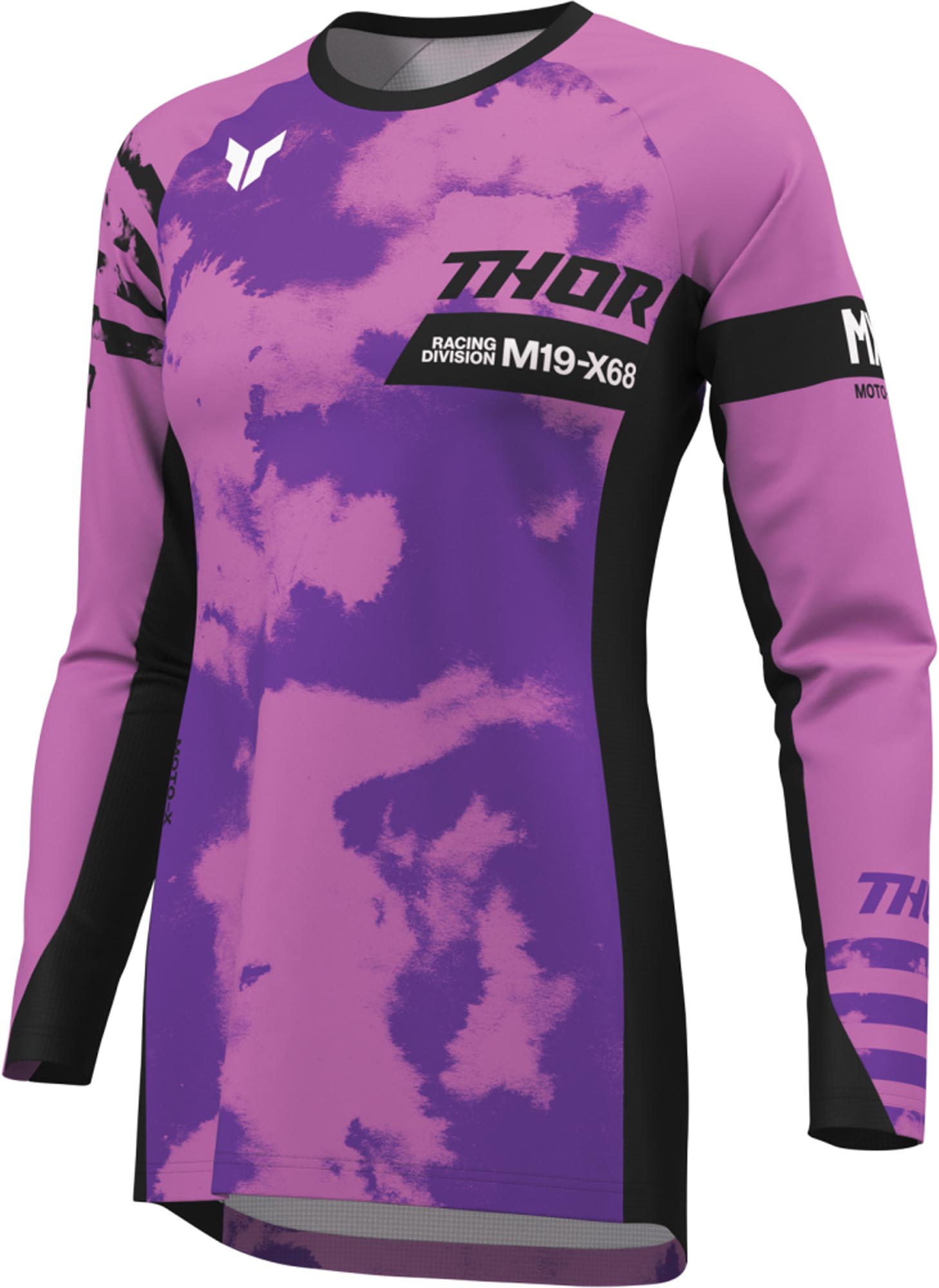 Thor Launchmode Bleach Motorcross trui voor dames roze L Figuur 1