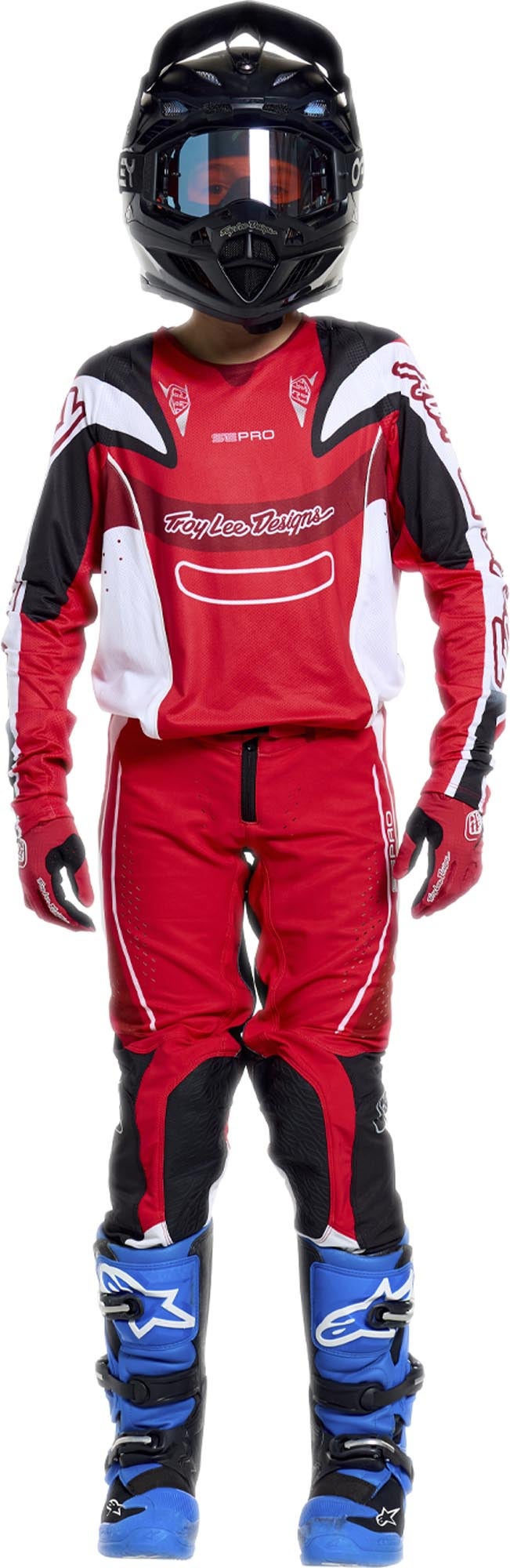 Troy Lee Designs SE Pro Salvo Jugend Motocross Hose rot/weiß 28 Abbildung 2