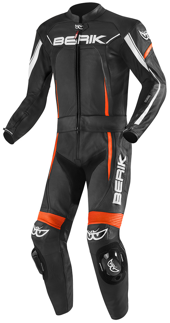 Berik Ascari Pro Two Piece Motorcycle Leather Suit black/white/red 60 Figure 1